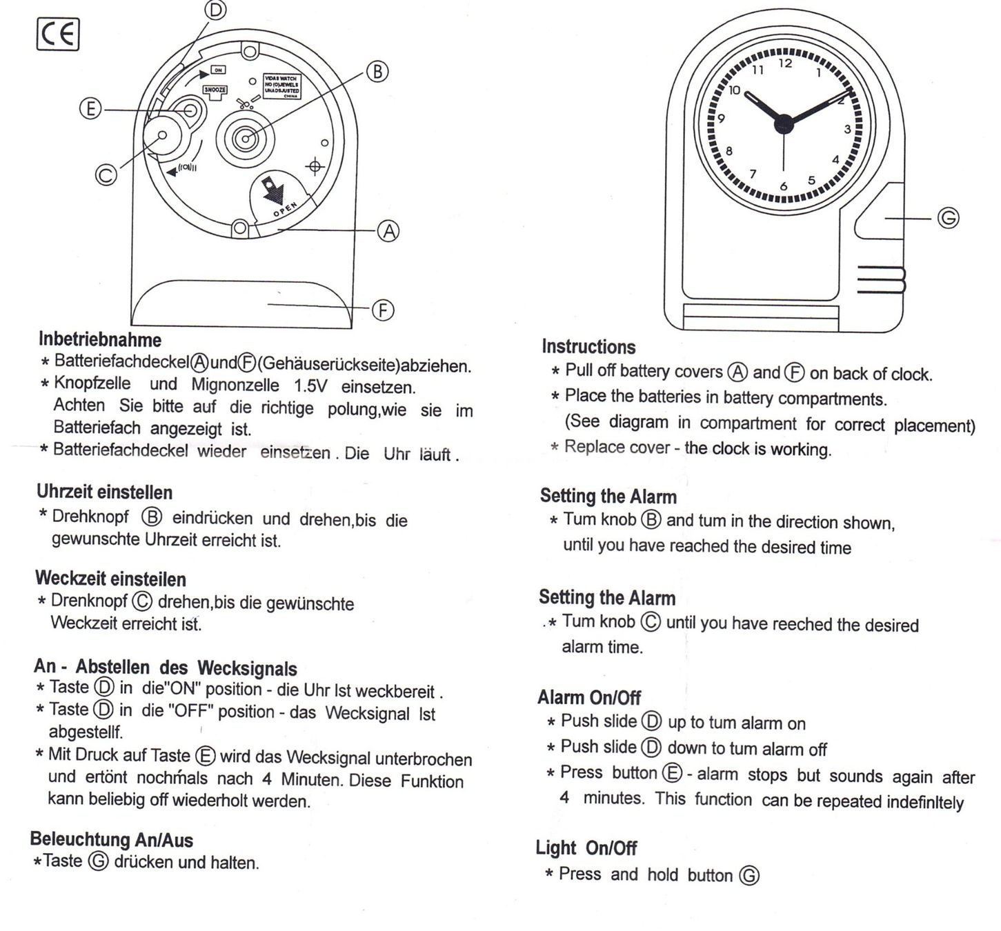 Sveglie: Alarm Uhr Analog in passendem Etui – Nuovo e nell'imballaggio originale da Spreitenbach venduto da mario-shop.xs 1