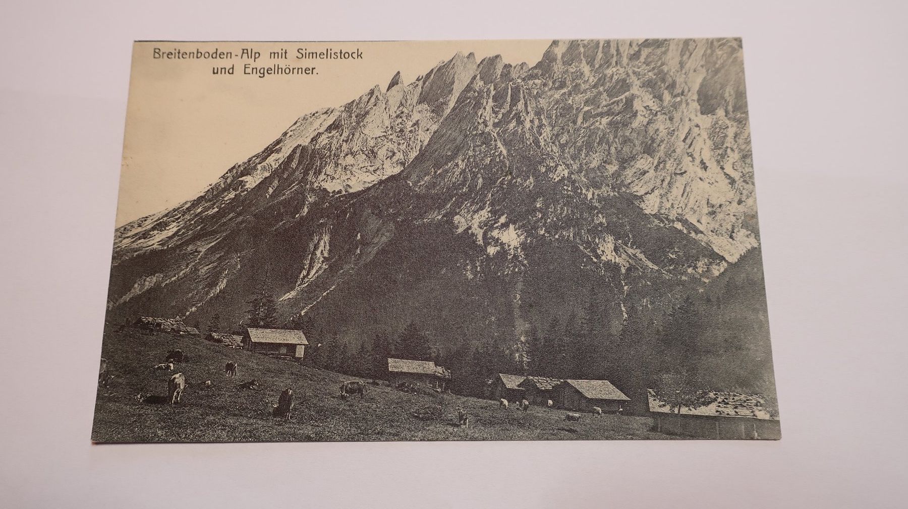 Cartoline postali: Breitenboden-Alp mit Simelistock und Engelhörner – Usato da Cormoret venduto da Pascalll2001 1
