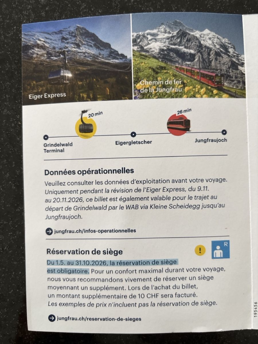 Gutscheine: Jungfraujoch - réduction  – Neu und originalverpackt aus Reconvilier von Audrey_11 1
