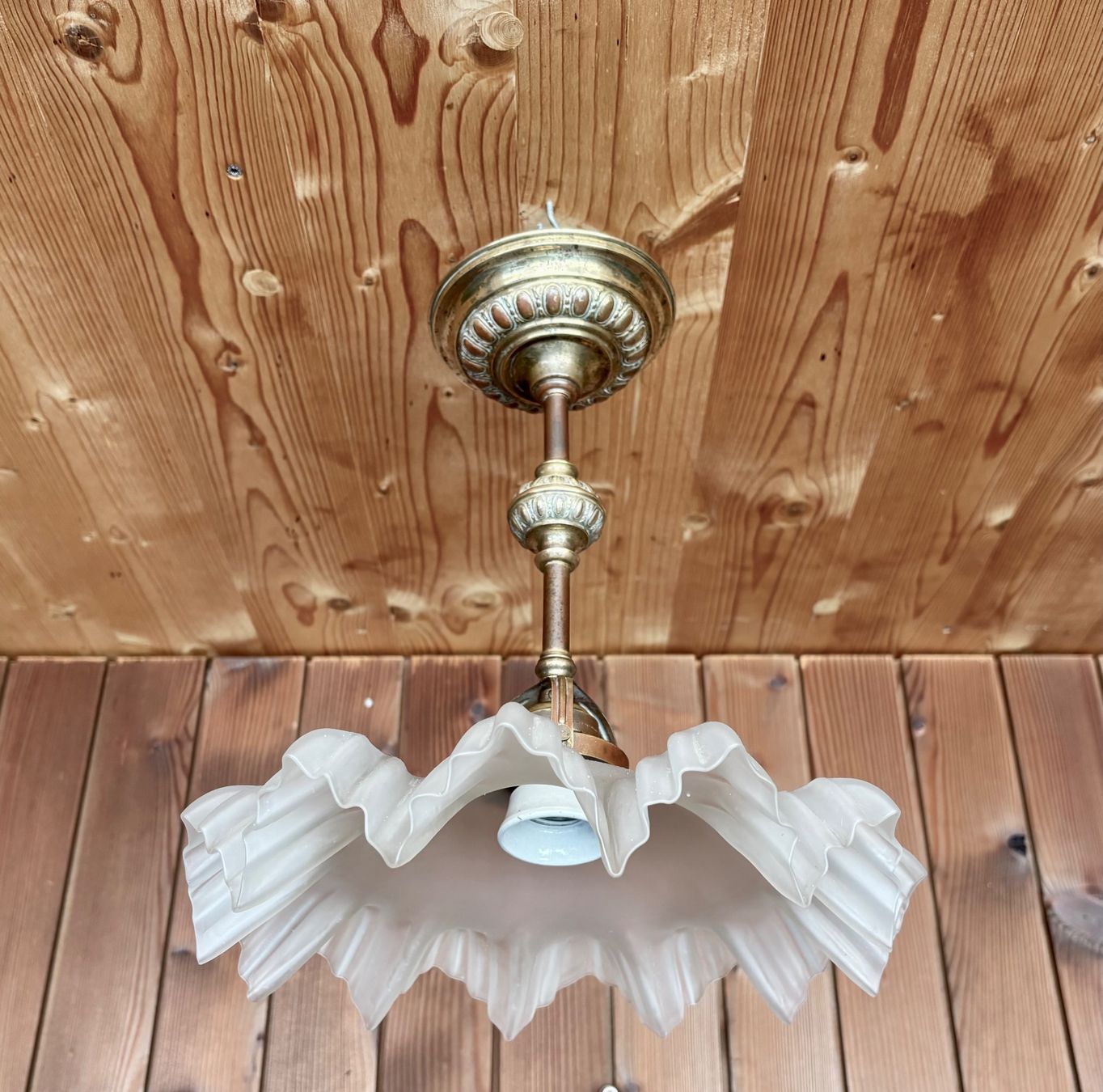 Lampade: Original antike Jugendstil Hängelampe – Usato da Lüchingen venduto da Eeizo