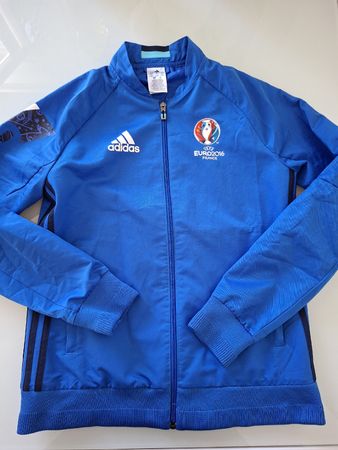 Veste zippée bleue Adidas UEFA Euro 2016 France,