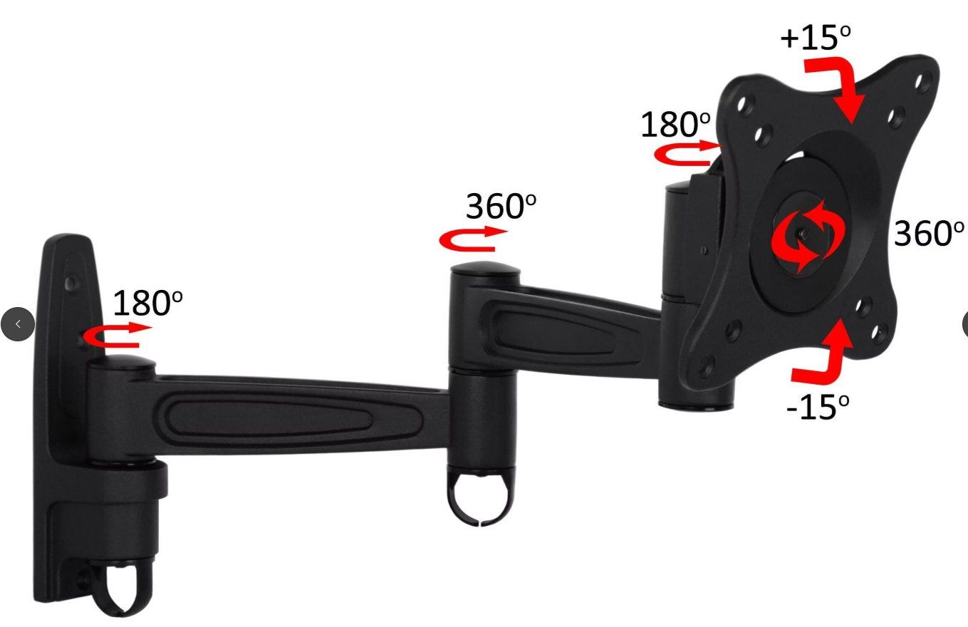 Supporti a parete: Multibrackets M VESA flexible arm 360 III Black 75 100 200 – Usato da Münsingen venduto da helifliegen 1