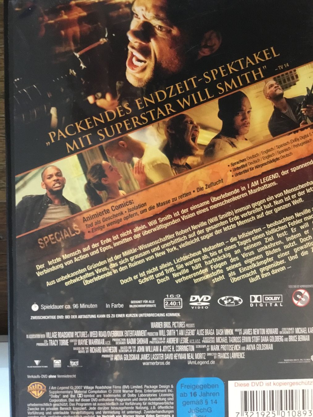 Tutti i DVDs: Will Smith - I Am Legend DVD - – Usato da Thierachern venduto da sweden08 1