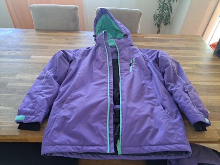 Skijacke und Hosen 176 in Farbe violett/türkis für Girls