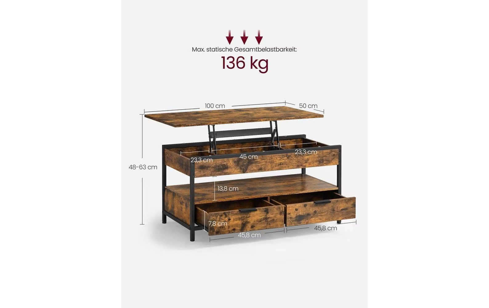 Tables: VASAGLE Emma Couchtisch mit Stauraum – D'occasion à Olten par kessi91 3