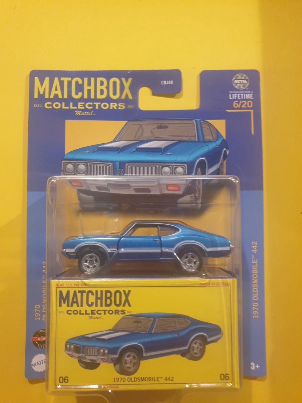 Matchbox Modellini d'auto: Matchbox 1970 OLDSMOBILE 442 – Nuovo e nell'imballaggio originale da Oftringen venduto da Rotor