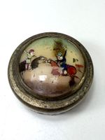 Antike persische Pillendose Handbemalt Kunstharz Vintage