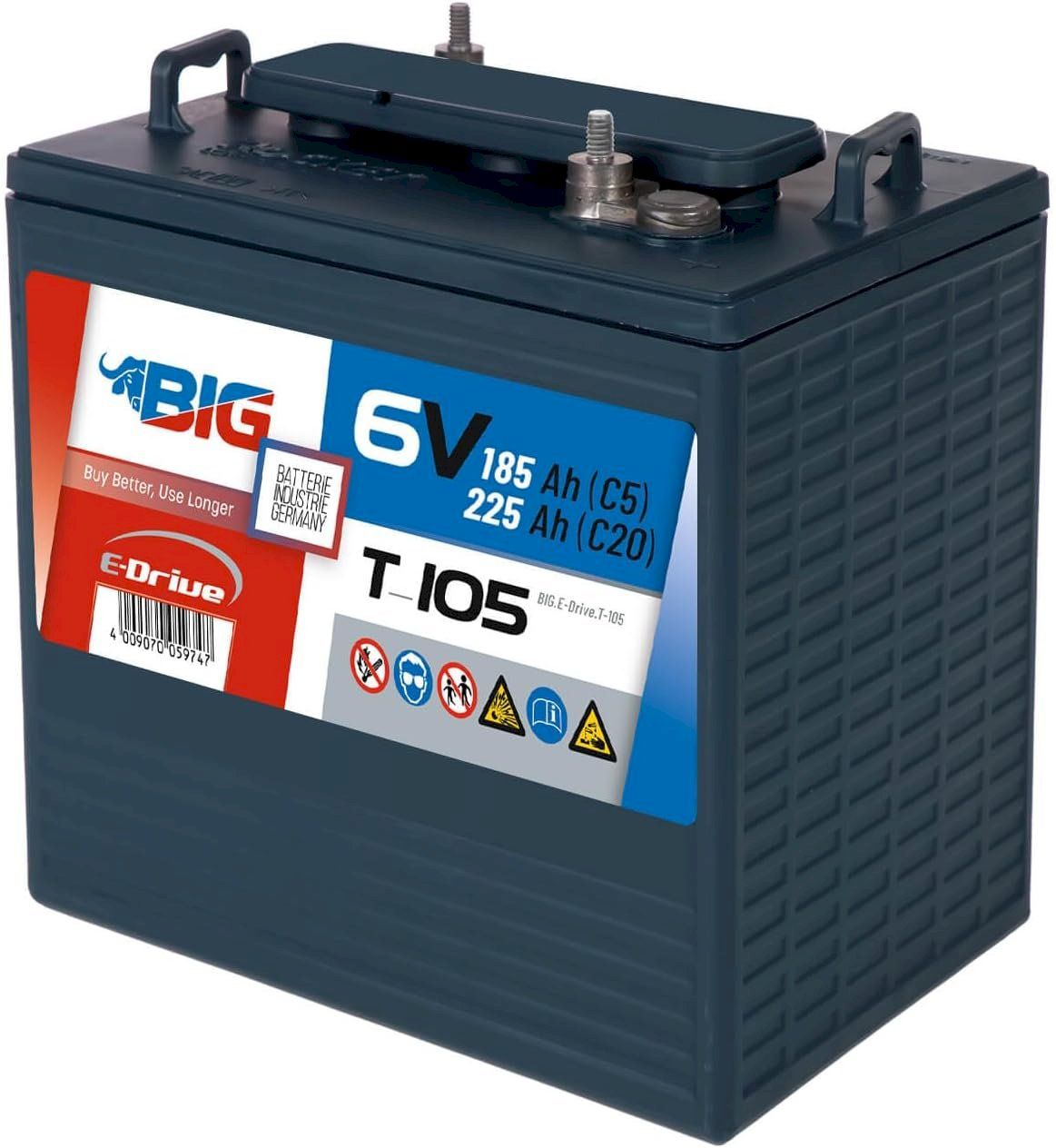 Batterie: BIG E-Drive 6V 225Ah Traktionsbatterie – Nuovo e nell'imballaggio originale da Bottighofen venduto da zaap 1