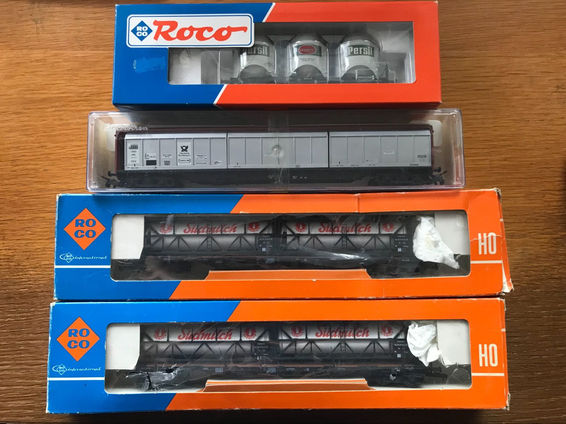 Roco Modellini di ferrovie: 4x Roco DB Güterwagen – Usato da Luzern venduto da mey_s13