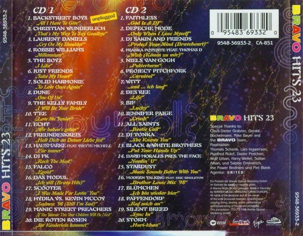 CD: 2-CD V.A. - Bravo Hits 23 (1998) – Usato da Möriken AG venduto da mineralia 1