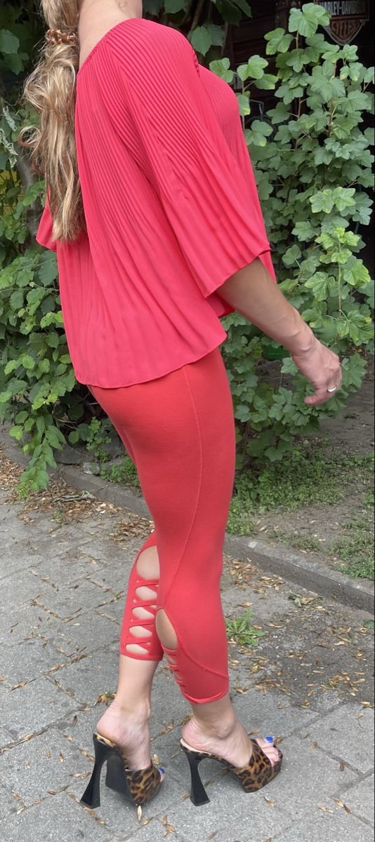 Leggings: Chic e sexy Leggings-cotone rosso-tgS/M – Nuovo (secondo la descrizione) da Gordevio venduto da LanaZimm 4