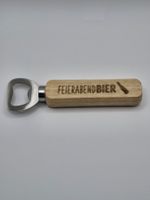 Flaschenöffner mit Lasergravur "FEIERABENDBIER"