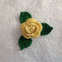 1 Stk. MINI-ROSE (Röschen gehäkelt) crochet, uncinetto 898