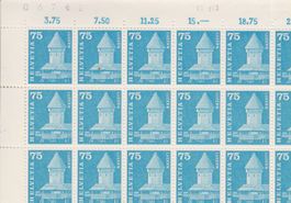 Schweiz, cp11, 1960 Zum No. 366, Luzern 75 Rp. Bogen ungeste