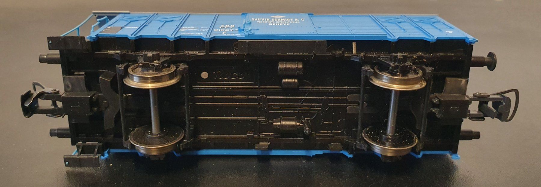 Roco Modellini di ferrovie: ROCO:DC: SBB GÜTERWAGEN K3 "SAUVIN" BLAU – Usato da Biglen venduto da taunus82 6