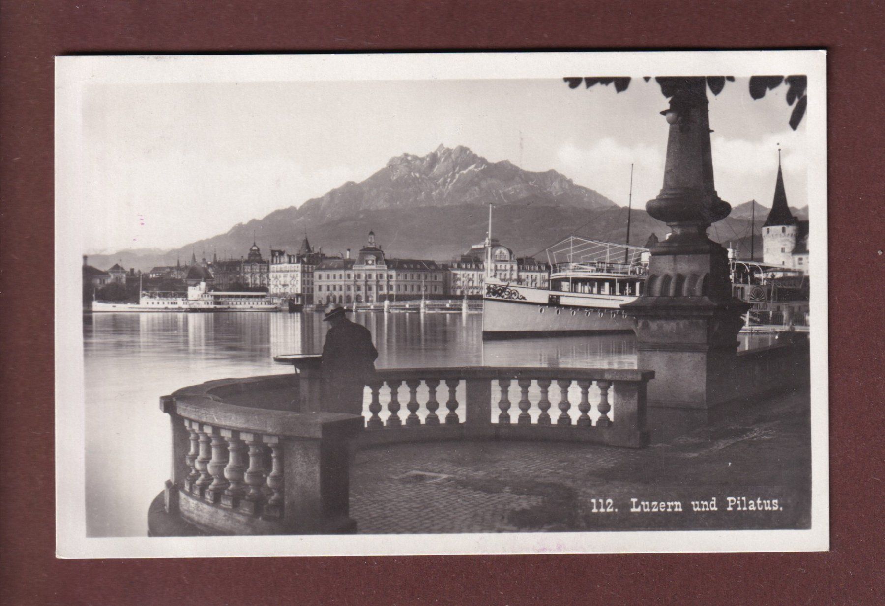 Cartoline postali: LUZERN - Schiff - Pilatus - 1930 – Usato da Pully venduto da nicecards
