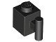 Lego Black Brick, Modified 1 x 1 with Bar Handle 1 Stück