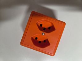 AP Steckdose 2xT23 T23 Feller 2xTyp23 Orange