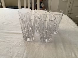 5 Kristall 2dl  Gläser für den Sommer-Apéro, neuwertig!