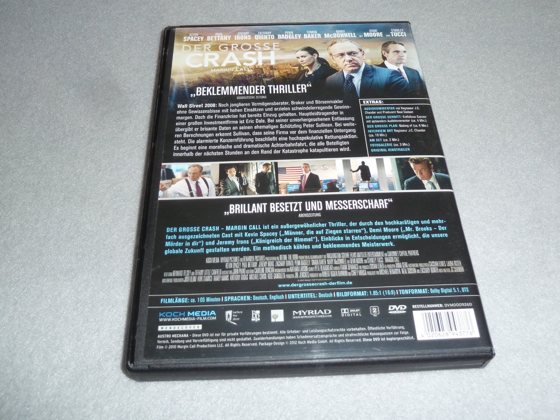 Tutti i DVDs: DVD - Der große Crash - Margin Call mit Kevin Spacey – Usato da Hofstetten SO venduto da LudoHoFl 1