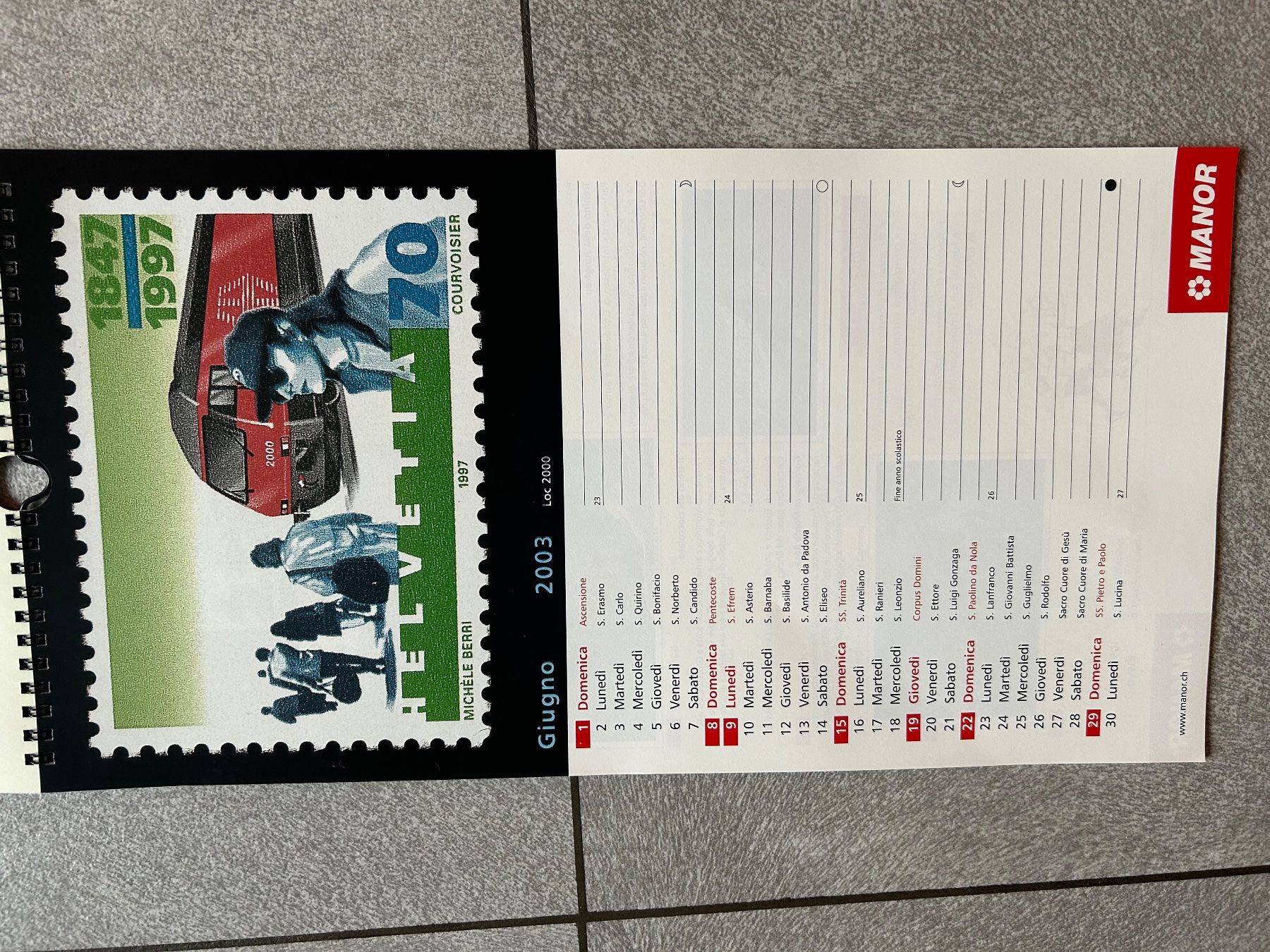 Tutti i francobolli: Kalender mit Stempelbildern - MANOR 2003 – Nuovo (secondo la descrizione) da Arbedo venduto da nadia1973 1