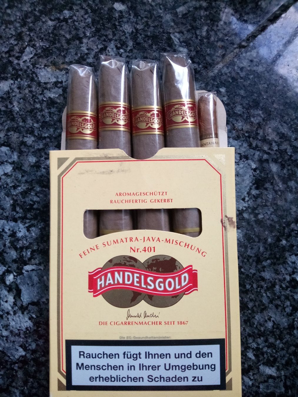 Sigari: Handelsgold Zigarren Nr.401 Sumatra-Java-Mischung 5 Stk – Nuovo (secondo la descrizione) da Volketswil venduto da Car1