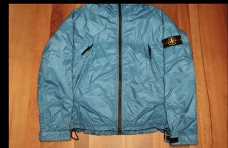 Rare -STONE ISLAND - Micro Rip Stop 7 Tveak Jacke - Blau - M