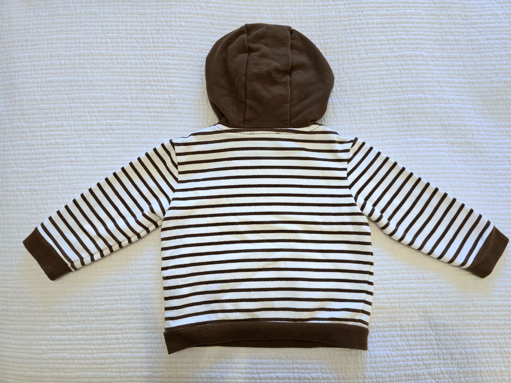 Okaidi Pulls et sweat-shirts: Sweat à capuche rayé Obaibi 18 mois – D'occasion à Genève par cec_d6pg 1