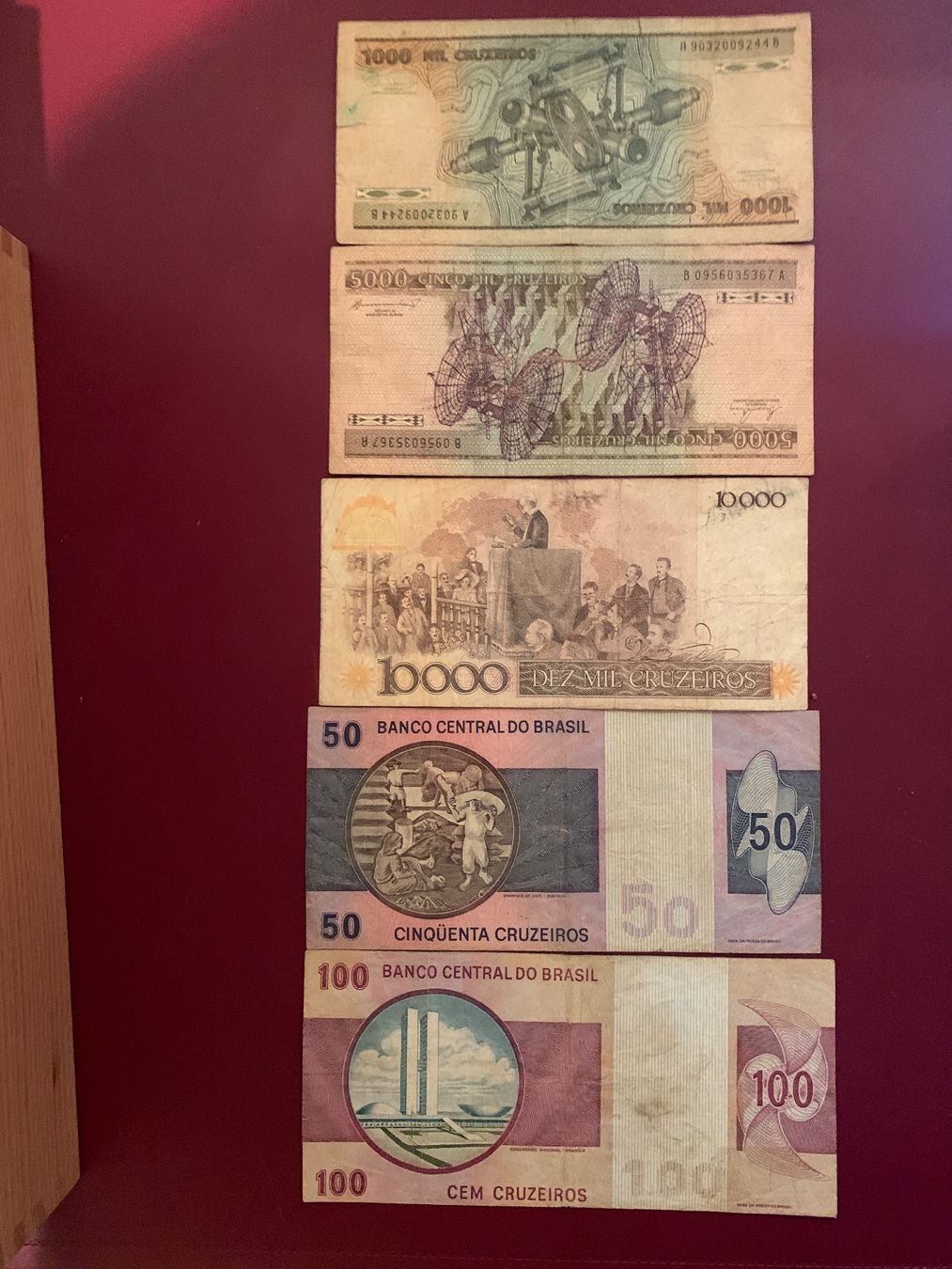 Banknoten: BRASIL - LOT 5 Noten / Billets - Gebraucht / Usagés – Gebraucht aus Le Lignon von Trikles 1