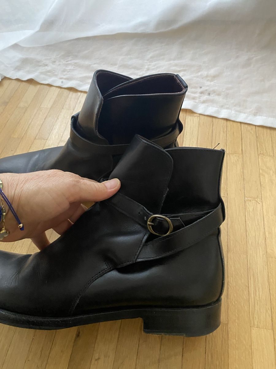 Scarpe da donna: Schwarze Lederstiefeletten, Scarosso 40 - – Nuovo (secondo la descrizione) da Zürich venduto da linlin02 2