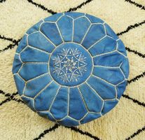 Pouf  Marocain en Cuir de Marrakech