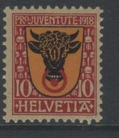 Pro Juventute 1918 SBK Nr. J10 (Michel Nr.143) * Kat: 10.00