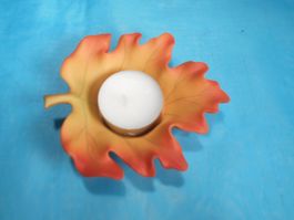 PartyLite Teelicht Blatt, für grosse Teelichter, hell