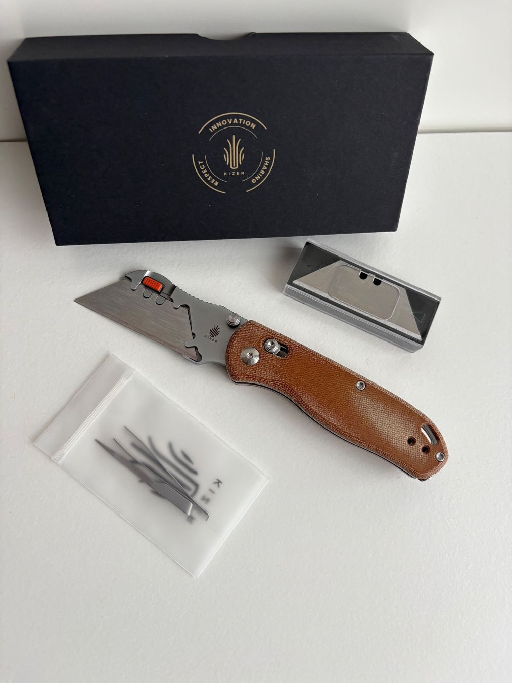 Coltelli tascabile: Kizer Drop Bear Utility Micarta , EDC  Klappmesser – Nuovo e nell'imballaggio originale da Kreuzlingen venduto da ROMANR1