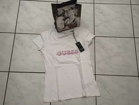 T-shirt GUESS bianca nuova con cartellino