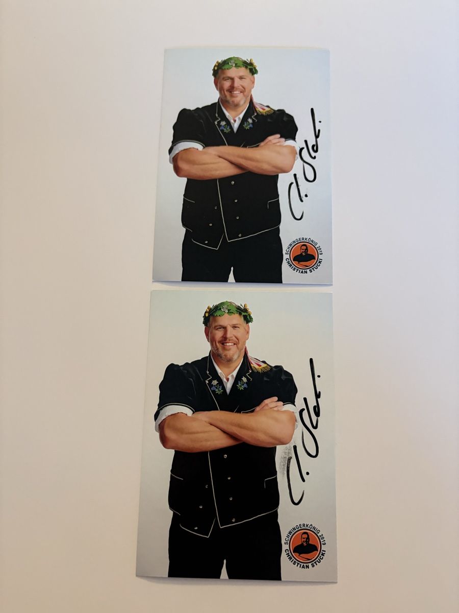 Autografi: Christian Stucki Original Autogramme 2x – Usato da niederbipp venduto da LaHabana1