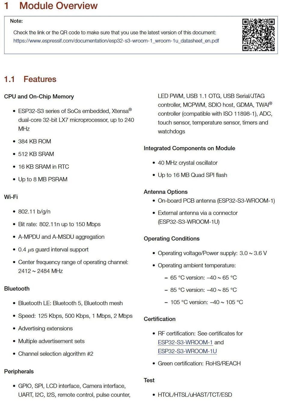 Componenti elettronici: ESP32-S3-WROOM-1 Modul (4MB Flash) – Nuovo e nell'imballaggio originale da Sursee venduto da allduino 4