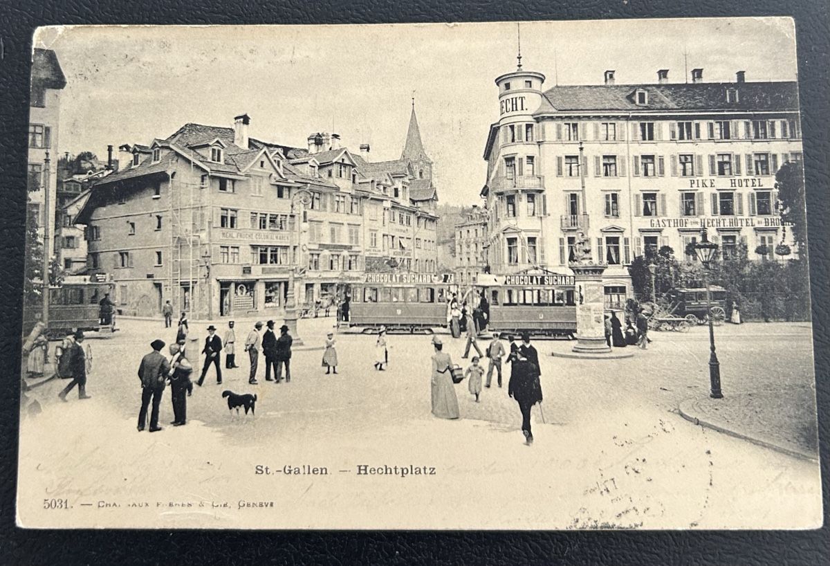 Cartes postales: St.Gallen Hechtplatz  – D'occasion à Horw par Tellbub