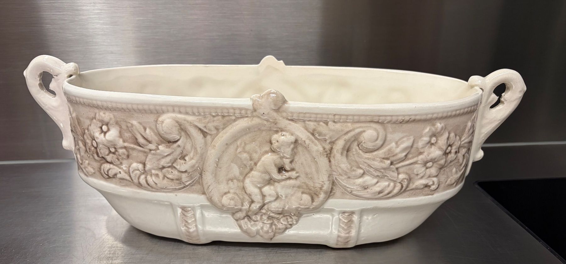 Tutte le decorazioni: wunderschöne, antike, grosse Keramik Schale mit Ornamenten – Usato da St.Gallen venduto da Boergie 7