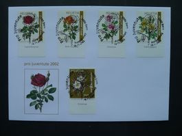2002 Nr. J364-J368 auf FDC mit ET-Vollstempel