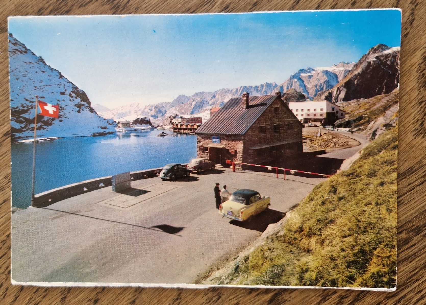 Cartoline postali: Gr. St. Bernhard, frontière Suisse Italie, Oldtimer – Usato da Ebikon venduto da Donar50