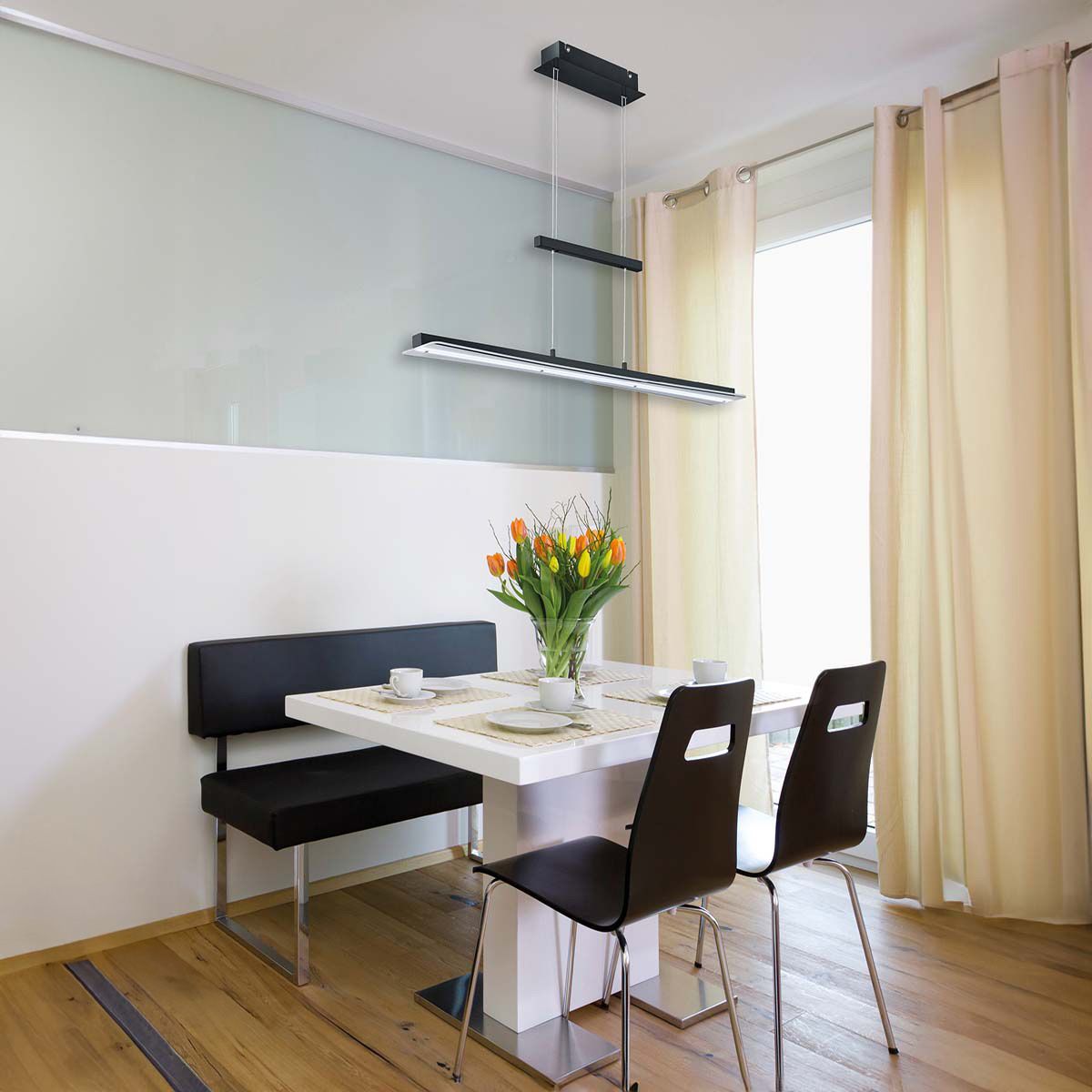 Lampadari & plafoniere: LED Pendelleuchte, Schwarz, Dimmbar, CCT – Nuovo (secondo la descrizione) da Kreuzlingen venduto da Smart-Light 1