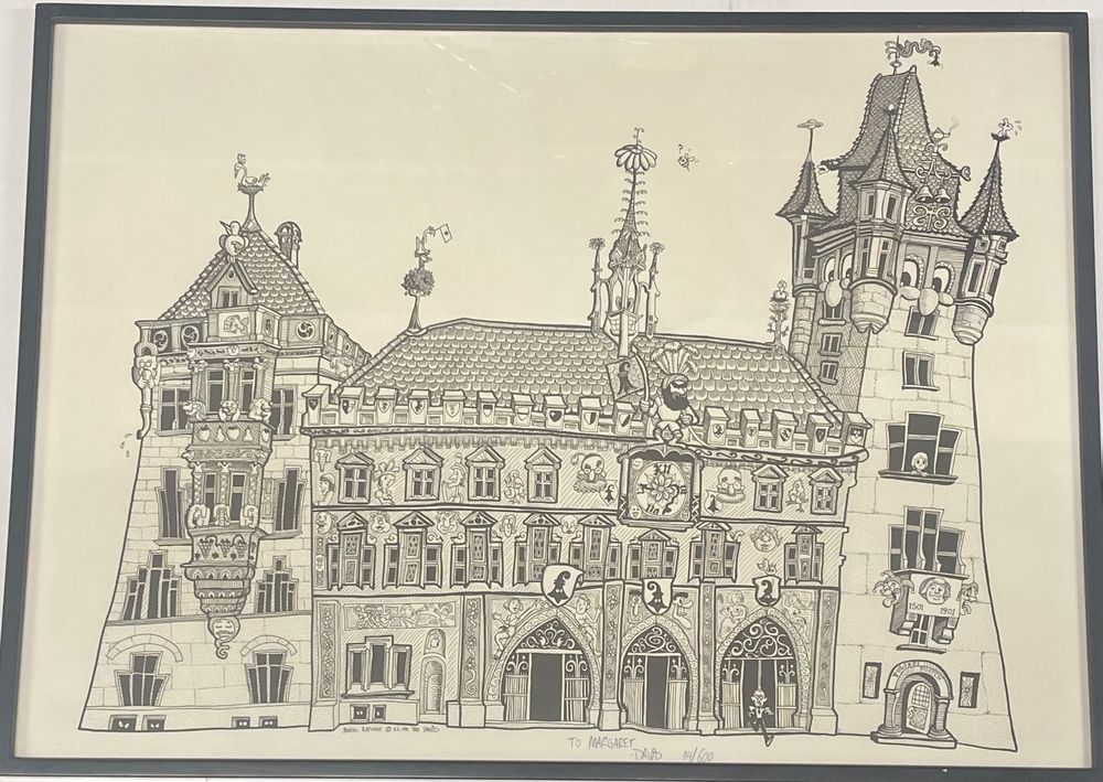 David Levin Lithographie Basel Rathaus Handsigniert/Nr. Kaufen auf