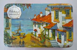 Cadbury's Blechdose ±50er Jahre Tasmanien / Dorf am Meer