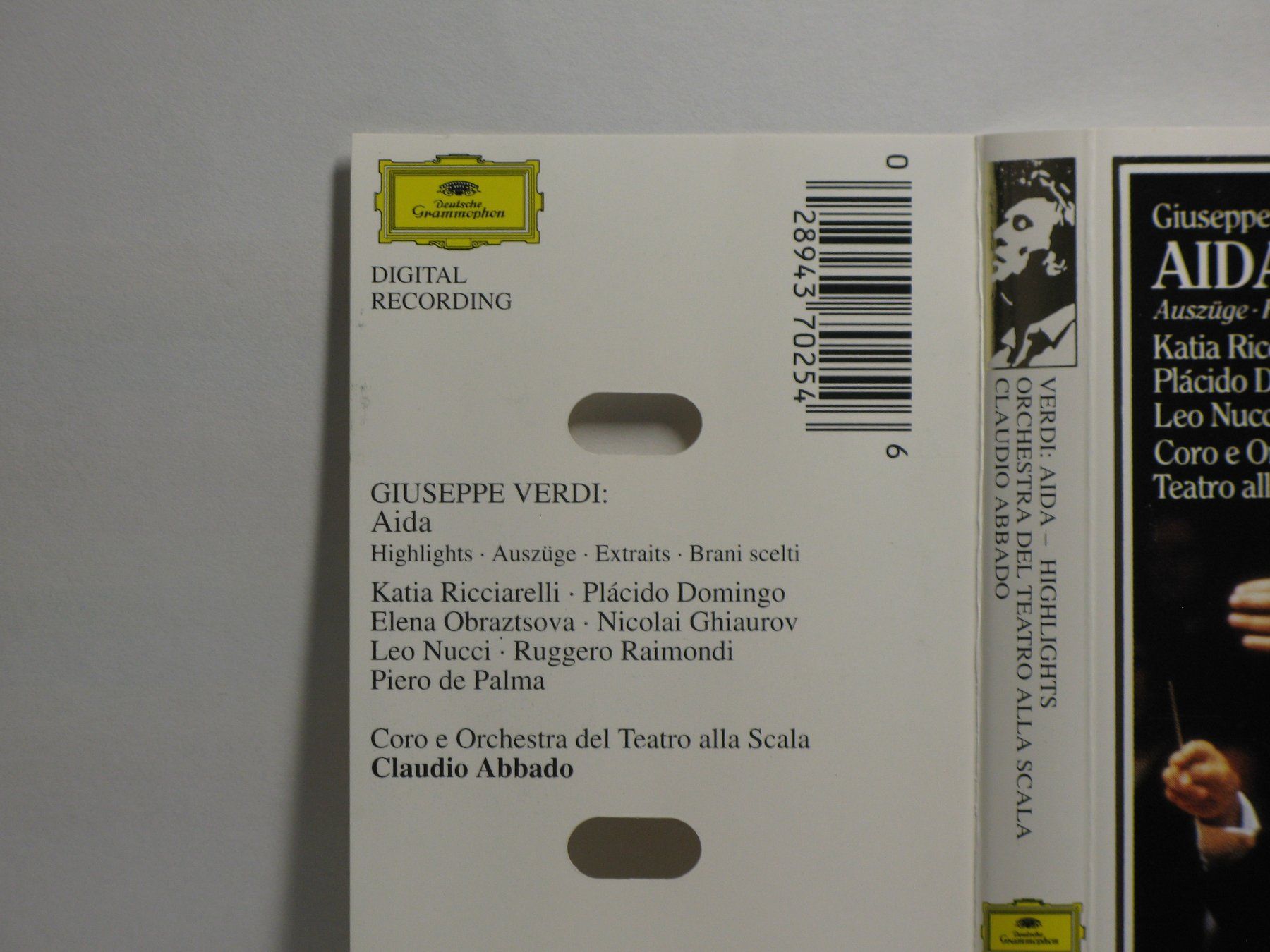 Musicassette: AIDA   CLAUDIO  ABBADO – Usato da Langnau i. E. venduto da gf2_29jt 3