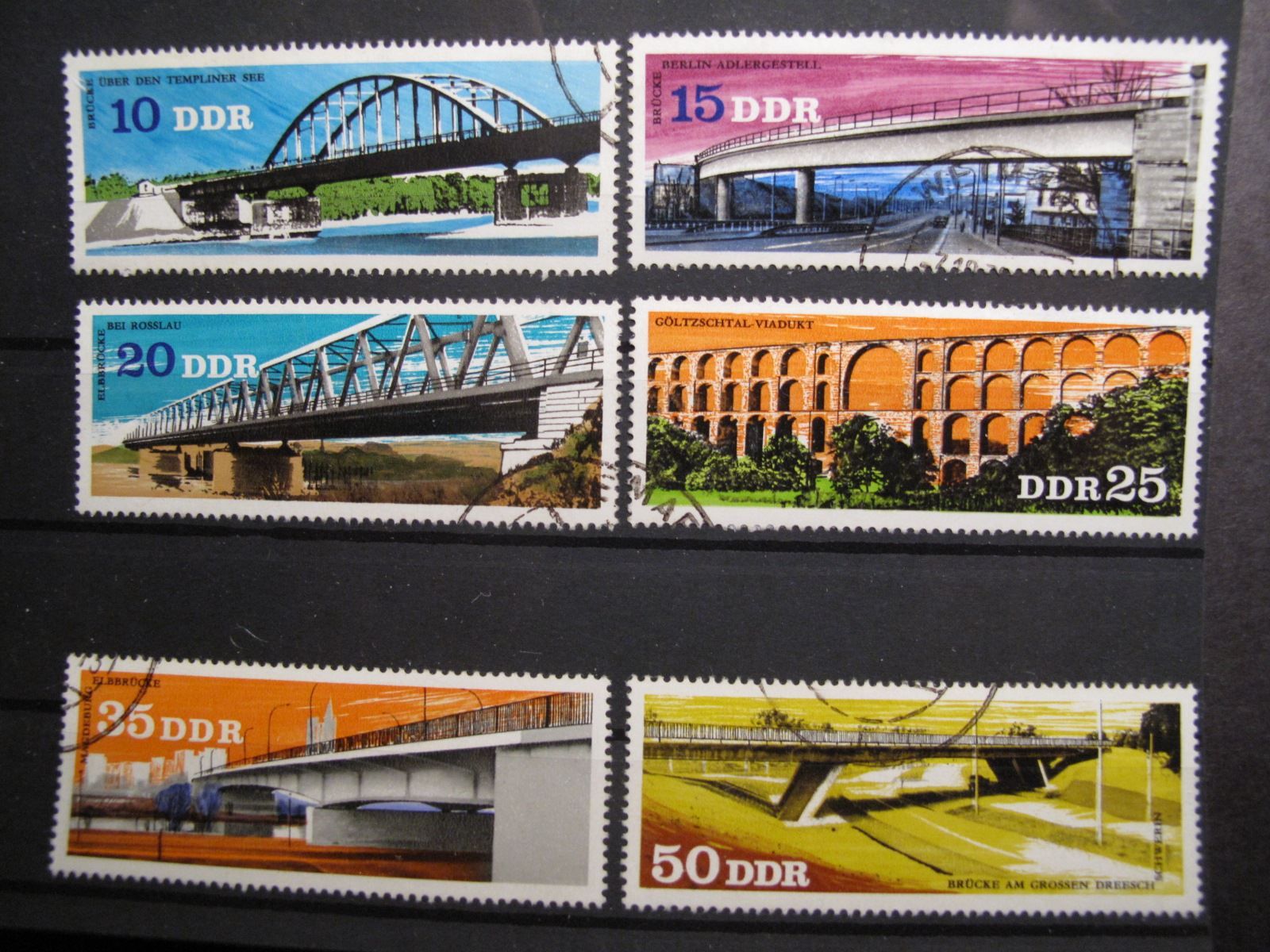 Tous les timbres: DDR 1976 Brücken gest. – D'occasion à Wil SG par fva01
