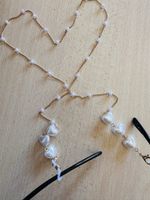 Brillenkette mit Herz und Perlen