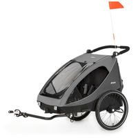 Hauck Fahrradanhänger Dryk Duo grey