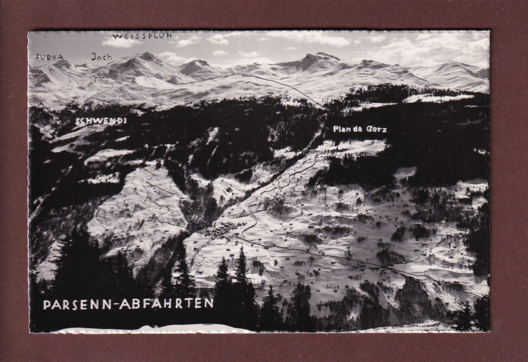 Cartoline postali: PARSENN-ABFAHRTEN - 1949 – Usato da Pully venduto da nicecards