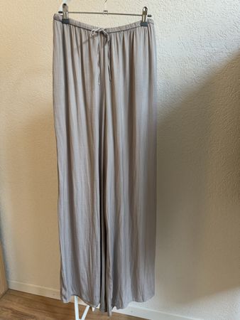 Pantalon d’été large fluide gris clair Zara, t.38/M